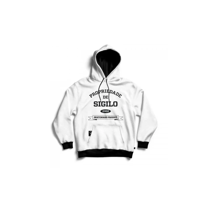 MOLETOM SIGILO PROPRIEDADE BRANCO E PRETO