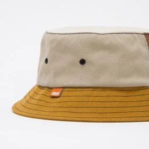 Bucket Hat High Color Block Brown 3
