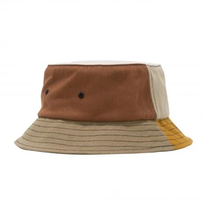 Bucket Hat High Color Block Brown 2