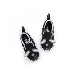 Tênis Vans Infantil Triceratops Slip Dino Black White 3