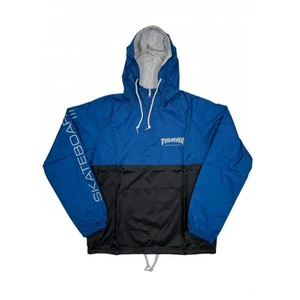 Jaqueta Thrasher Anorak Mag Logo Preto Azul 1