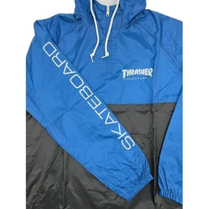 Jaqueta Thrasher Anorak Mag Logo Preto Azul 3