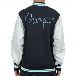 Jaqueta Champion Reverse Weave Letterman Black 2