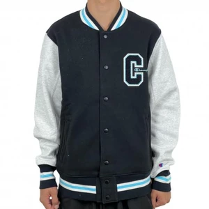 Jaqueta Champion Reverse Weave Letterman Black 1