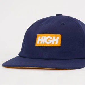 Boné High 6 Panel Logo Navy Orange 2