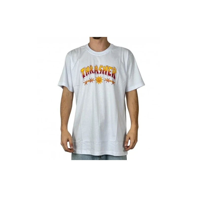 CAMISETA THRASHER SKECTH BRANCA