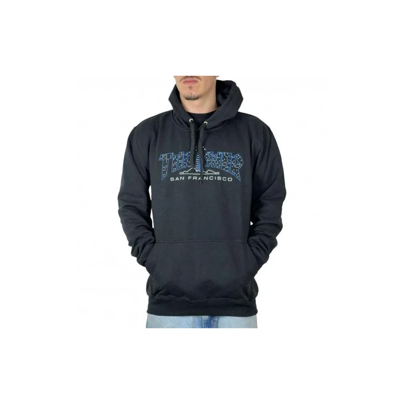 MOLETOM THRASHER PYRAMID PRETO