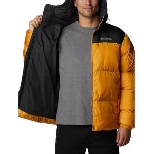 Jaqueta Columbia Puffect Hooded Raw Honey Shark 2