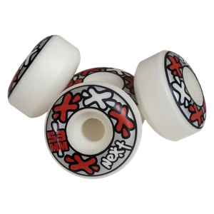 Roda Next Slim Vermelha Prata 53mm 2