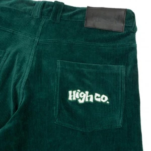 Calça High Corduroy Night Green 4