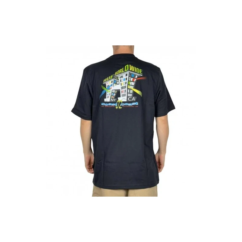 CAMISETA HUF CLUB HOUSE PRETO