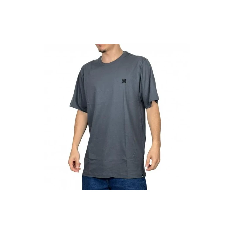 Camiseta Dc Embroidery Cinza Escuro