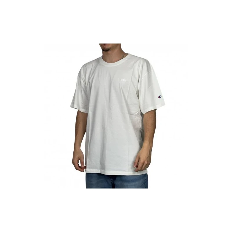 Camiseta Champion Ath Basic C Emb Logo White