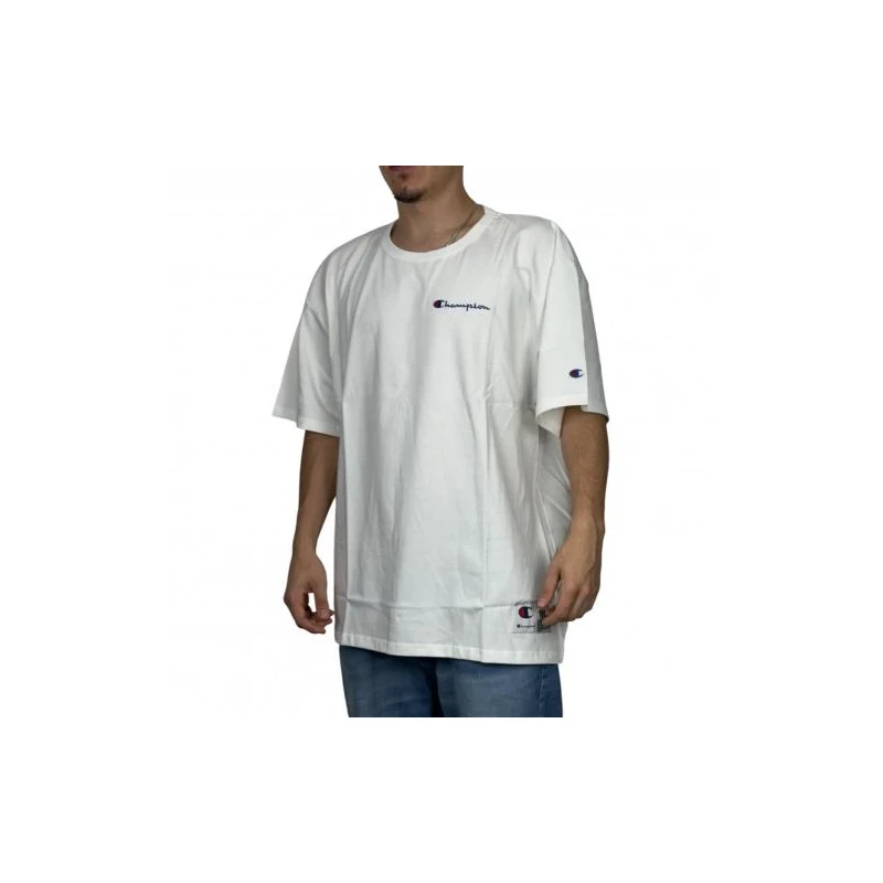 Camiseta Champion Mini Logo Script White