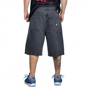 Bermuda Dc Jeans Oversize Acid Black Cinza 2