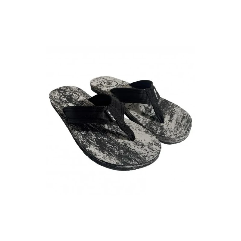Chinelo Volcom Clipper Preto Cinza V2005