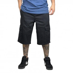 Bermuda Chocolate Sarja Baggy Jogger Preto 1