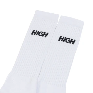 Meia High Pack Long Logo White 3