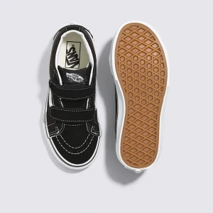 Tênis Vans Infantil Sk8 Mid Reissue Velcro Black White 4
