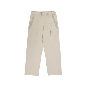 Calça Barra Alfaiataria Textura Bege 1
