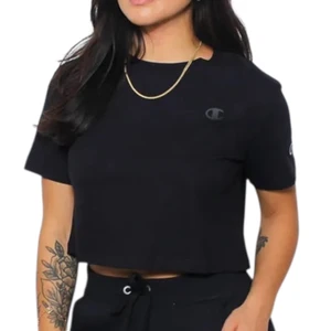 Camiseta Champion Feminina Cropped C Logo Black 1