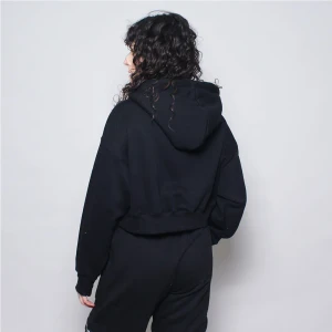 Moletom Champion Feminino Cropped Logo C Black 2