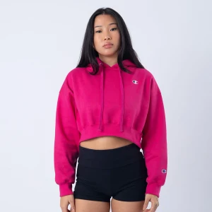 Moletom Champion Feminino Cropped Logo C Cherry 4