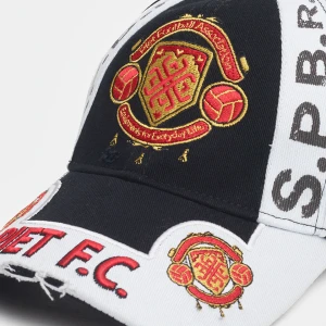 Boné Piet F. C. Emblem Black White 4