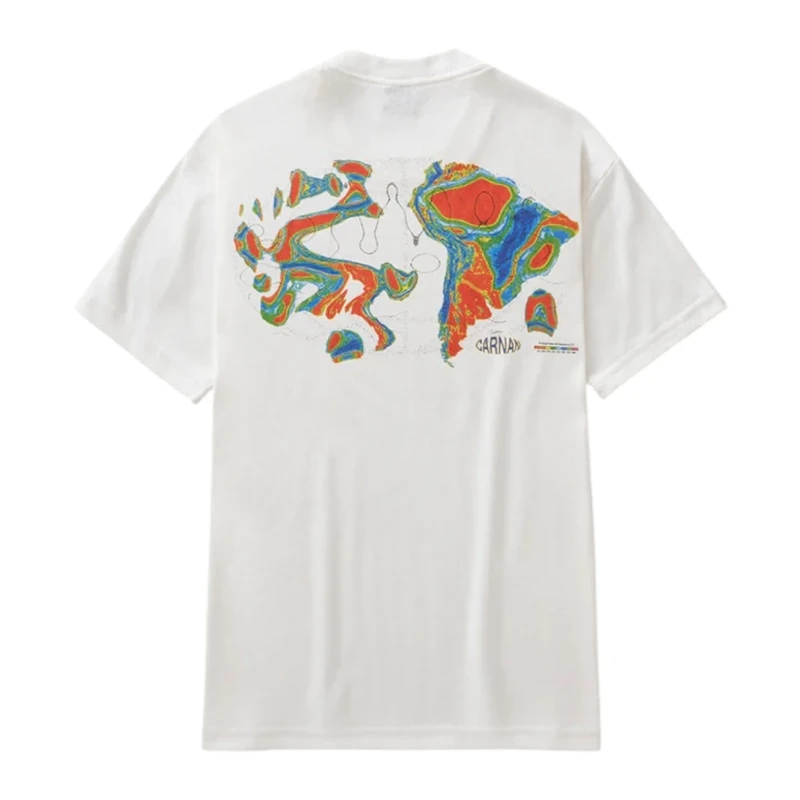 Camiseta Carnan Heavy Heat Map Off White