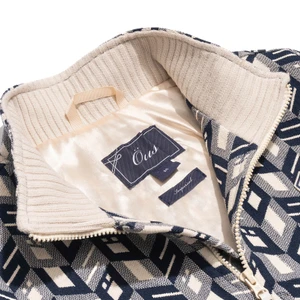 Jaqueta Öus Gobelin Imperial Cubos Azul 4