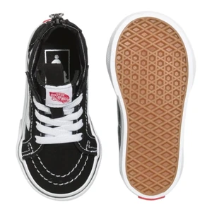 Tênis Vans Infantil Sk8 Hi Zip Black White 2