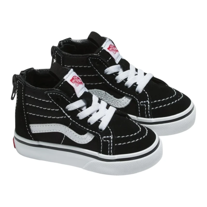 TÊNIS VANS INFANTIL SK8 HI ZIP BLACK WHITE