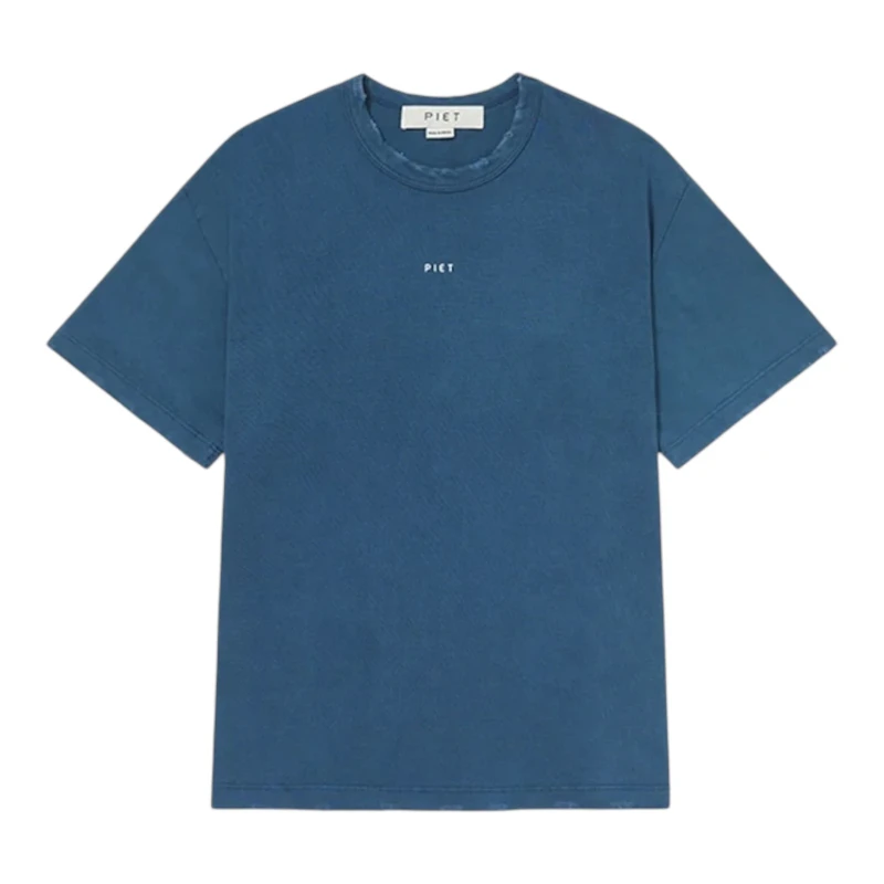 CAMISETA PIET LOGO VINTAGE NAVY BLUE