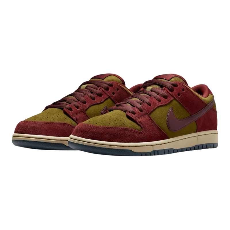 TÊNIS NIKE SB DUNK LOW PRO DARK TEAM RED OLVIVE HQ1625-600