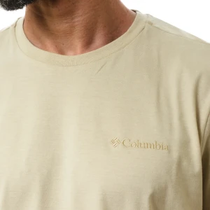 Camiseta Columbia Basica Bordado Bege 2