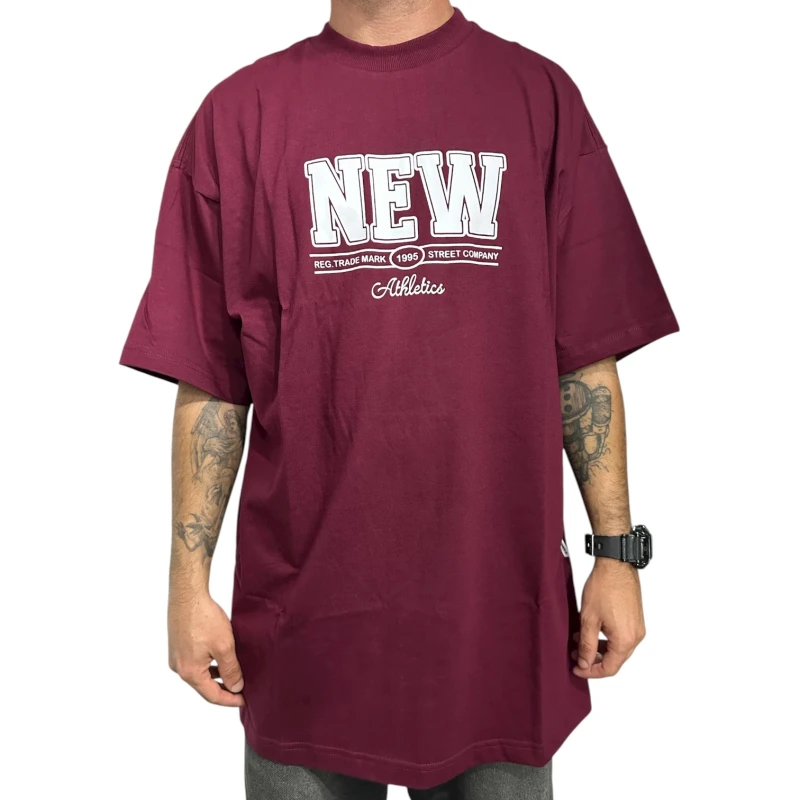 CAMISETA NEW BIG ATHLETICS VINHO 201160
