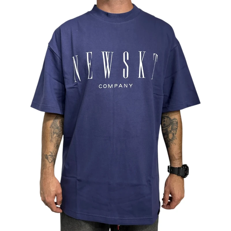 CAMISETA NEW OVERSIZED CHIC AZUL CARBONO 201101