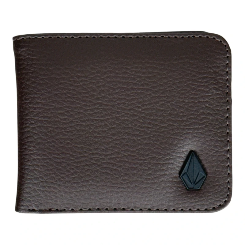 CARTEIRA VOLCOM METAL STONE MARROM CLARO
