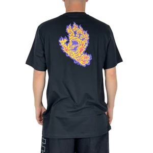 Camiseta Santa Cruz Flame Hand Strip Preta 1
