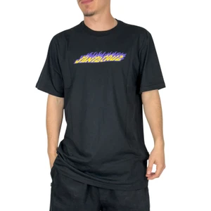 Camiseta Santa Cruz Flame Hand Strip Preta 2