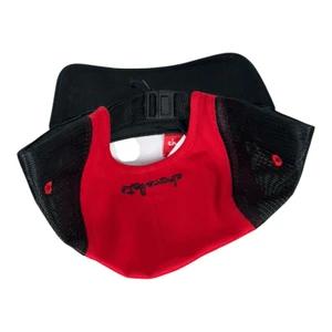 Boné Chocolate 5 Panel Mesh Preto Vermelho 3
