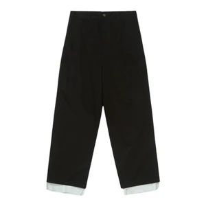 Calça Piet Chino Lined Wide Leg Trousers Black 1