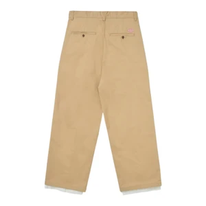 Calça Piet Chino Lined Wide Leg Trousers Khaki 2