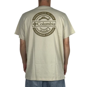 Camiseta Columbia Button Badge Bege Dark 1