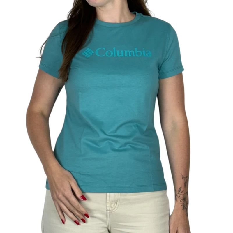CAMISETA COLUMBIA FEMININA BASIC LOGO 2 BRANDED VERDE