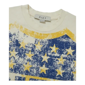 Camiseta Piet Emblem Relaxed Bone White 5