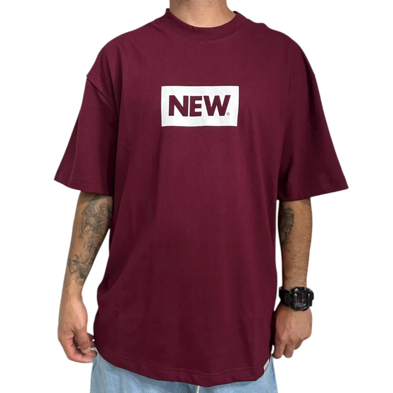 CAMISETA NEW OVERSIZED LANDSCAPE VINHO 201106