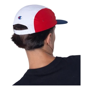 Boné Champion 5 Panel Micro Script Navy Wht Red 2