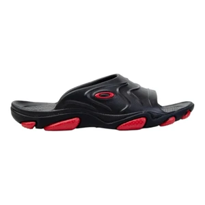 Chinelo Oakley Titan Slide Black Red 2