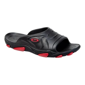 Chinelo Oakley Titan Slide Black Red 1